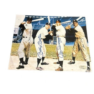 Willie mays Mickey mantle Joe dimaggio mays Snider signed